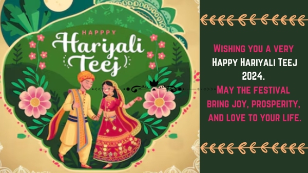 Happy Hariyali Teej 2024 Wishes Greetings Images Posters Messages Twitter Status And Instagram Captions