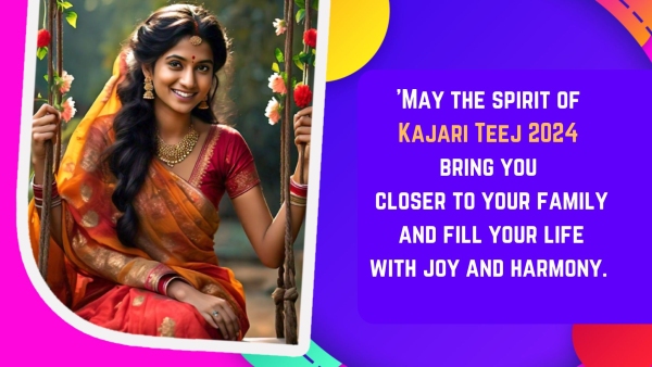 Happy Kajari Teej 2024 Wishes Greetings Messages Images Posters Twitter Status And Instagram Captions