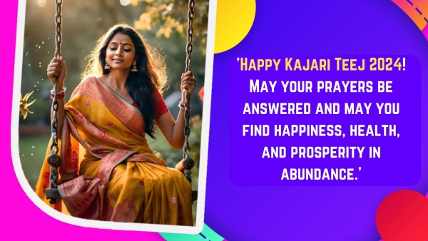 Happy Kajari Teej 2024 Wishes Greetings Messages Images Posters Twitter Status And Instagram Captions