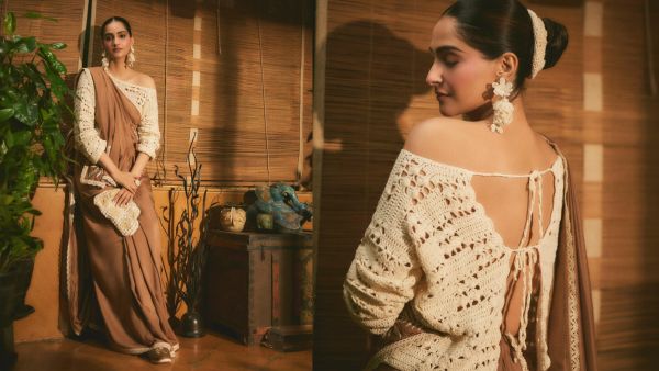 Sonam Kapoor Blends Tradition With Modernity In Rs 46 000 Crochet Blouse Promotes Handmade Fashion