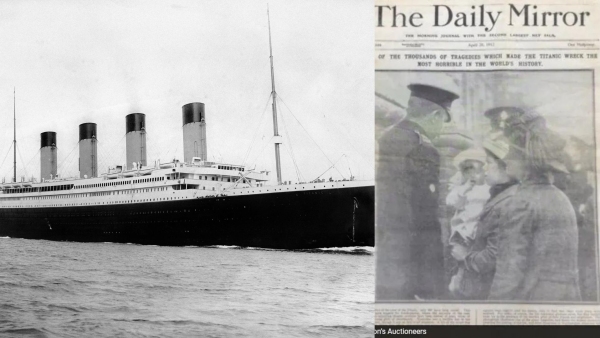Haunting Titanic Newspaper Dated 1912 Found After 112 Years In A Wardrobe Features Photograph Of Victims