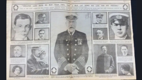 Haunting Titanic Newspaper Dated 1912 Found After 112 Years In A Wardrobe Features Photograph Of Victims