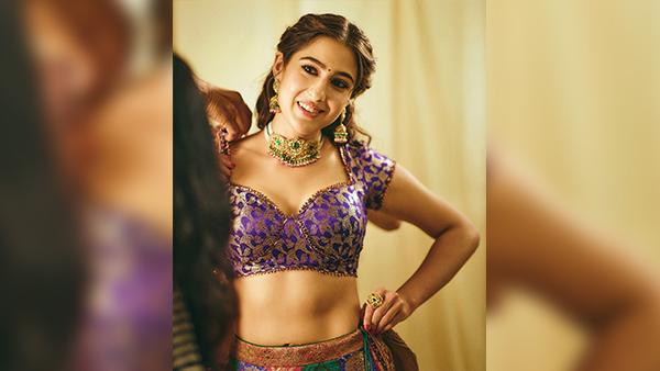 Sara Ali Khan Masters Sustainability Donning Brocade Lehenga Made With 50 Vintage Sarees Take Inspiration
