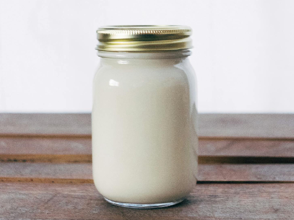 A display of yoghurt