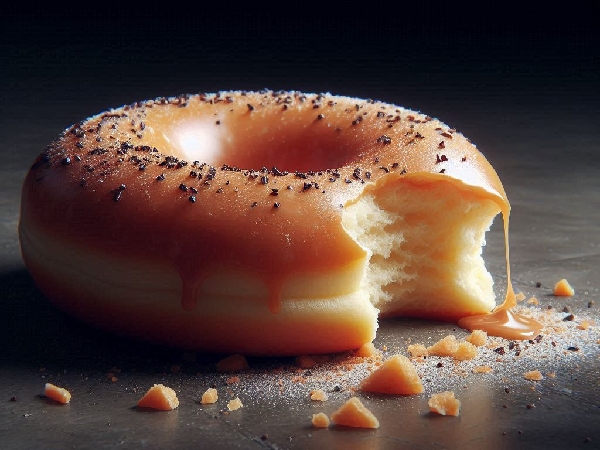 Doughnut on the floor