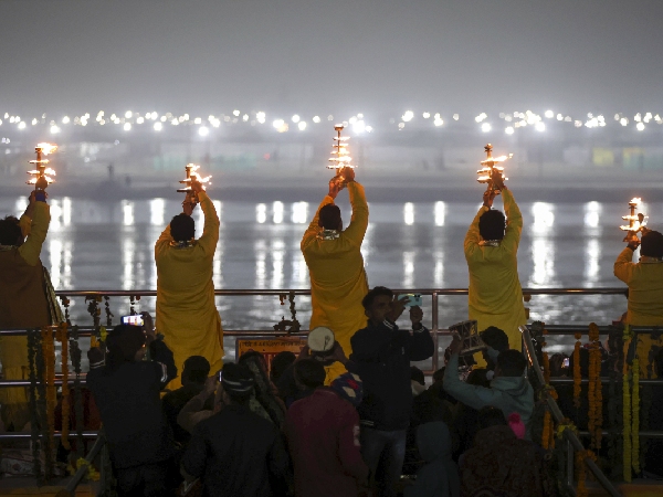 The Ganga Aarti In Maha Kumbh 2025 The Ganga Aarti In Maha Kumbh 2025