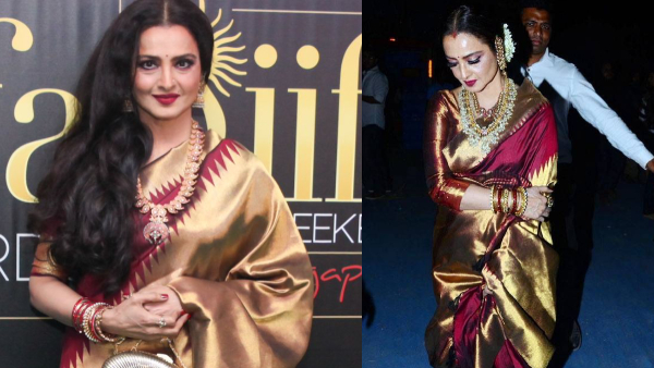 The Temple Border Silk Saree Look