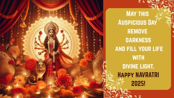Happy Navratri 2025 Wishes Top 50 Durga Puja Greetings Images Messages WhatsApp X Instagram Posts