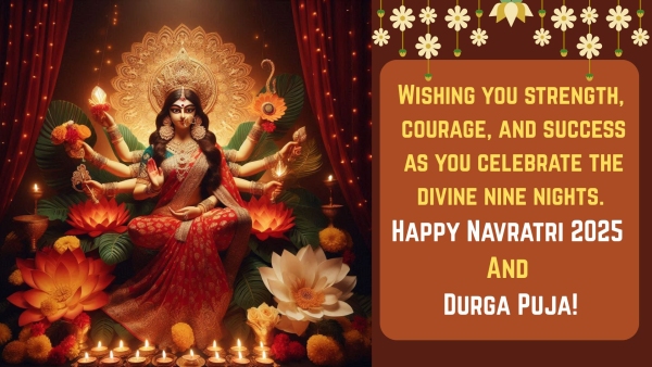 Happy Navratri 2025 Wishes Top 50 Durga Puja Greetings Images Messages WhatsApp X Instagram Posts