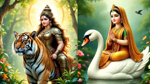 Navratri 2025 Which Sacred Animal Symbolizes Each Day of Nine Nights Of Worship Know Spiritual Significance