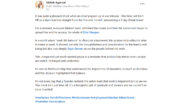 PR Firm Gives Ultimate Diwali Gift