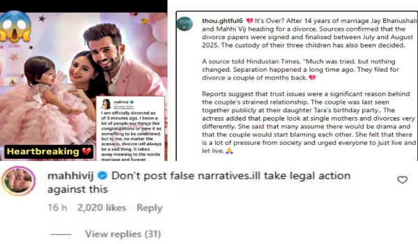 Mahhi Vij Reacts To Divorce Rumors With Jay Bhanushali Mahhi Vij Reacts To Divorce Rumors With Jay Bhanushali