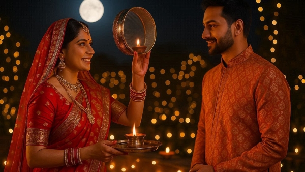 Karwa Chauth 2025 Wishes 50 Heartfelt Greetings Images Messages For Wives Husbands And Couples