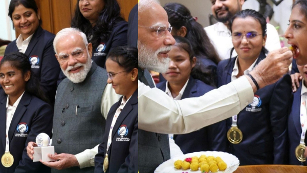 PM Greets Blind Cricket Stars