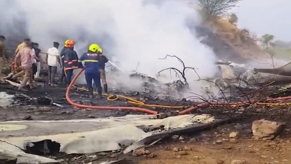 Plane Carrying Ajit Pawar Crashes In Baramati Plane Carrying Ajit Pawar Crashes In Baramati