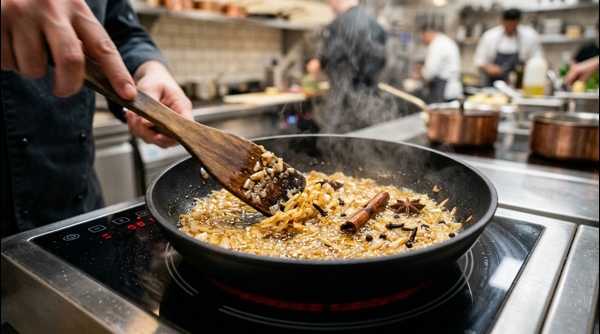 Finished egg curry in a modern bowl garnished with ginger and cilantro on a quartz kitchen counter Finished egg curry in a modern bowl garnished with ginger and cilantro on a quartz kitchen counter