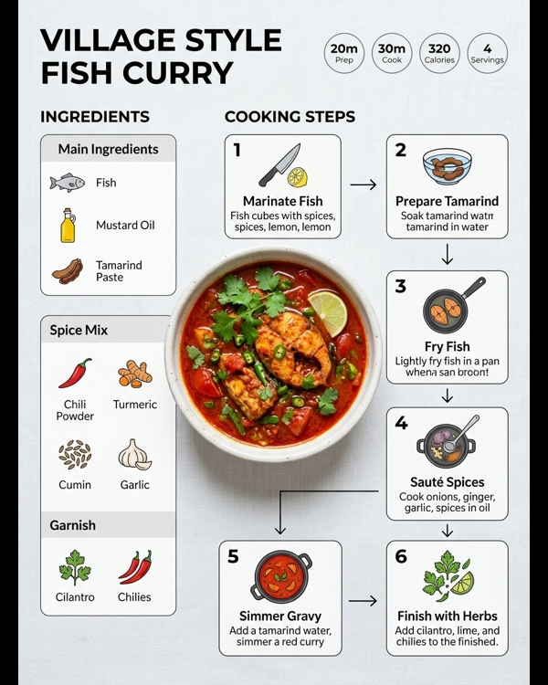 A vibrant red village style fish curry served in a modern ceramic bowl garnished with fresh cilantro A vibrant red village style fish curry served in a modern ceramic bowl garnished with fresh cilantro