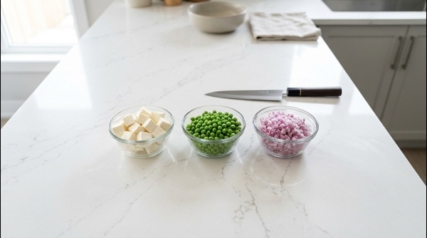 Sautéing onions, ginger, and garlic paste in a modern stainless steel pan