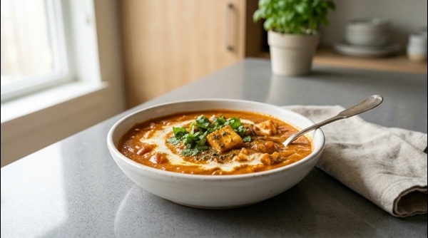 Rich and creamy Paneer Masala served in a white ceramic bowl
