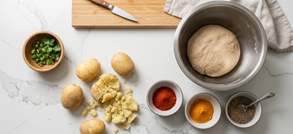 A person kneading firm whole wheat dough on a modern marble countertop