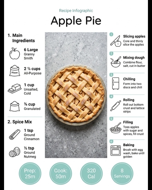 A golden brown apple pie slice served on a white plate for breakfast A golden brown apple pie slice served on a white plate for breakfast