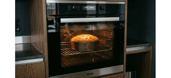 A whole golden brown vanilla cake sitting on a wire cooling rack A whole golden brown vanilla cake sitting on a wire cooling rack
