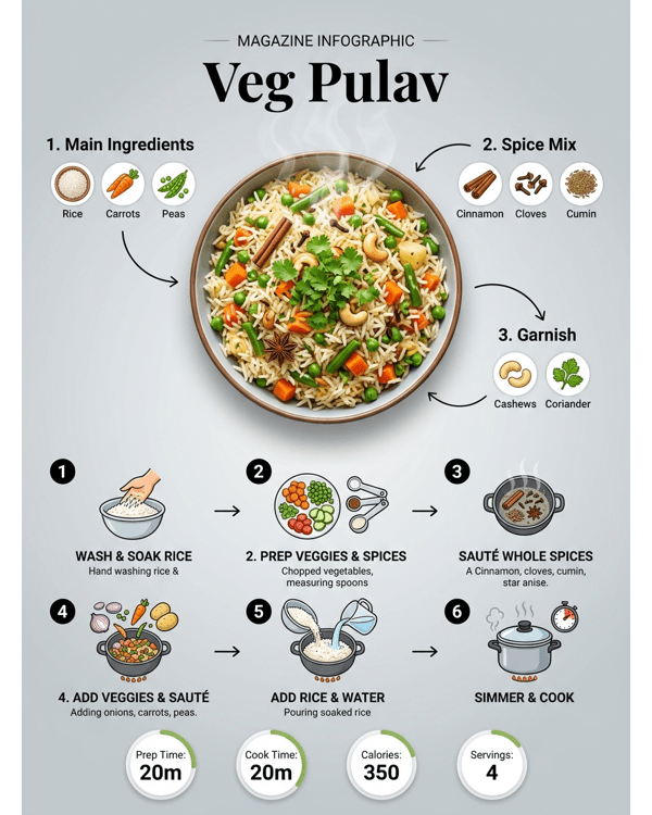 A steaming bowl of aromatic Veg Pulav served with cooling raita and papad A steaming bowl of aromatic Veg Pulav served with cooling raita and papad