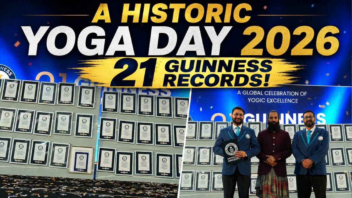 Akshar Yoga Kendraa Sets 21 Guinness World Records On International Yoga Day 2026