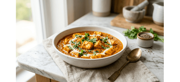 Restaurant style paneer sabji served hot in a ceramic bowl with fresh coriander Restaurant style paneer sabji served hot in a ceramic bowl with fresh coriander