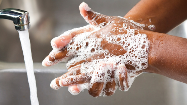 washing hands