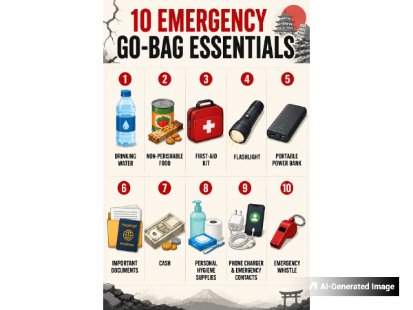 Japan Earthquake Go-To Bag Essentials