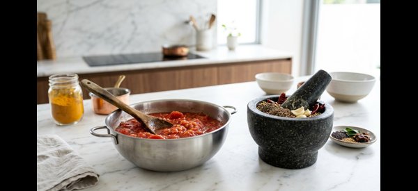 Hand crushing fresh red tomatoes in a stainless steel bowl for rasam preparation Hand crushing fresh red tomatoes in a stainless steel bowl for rasam preparation