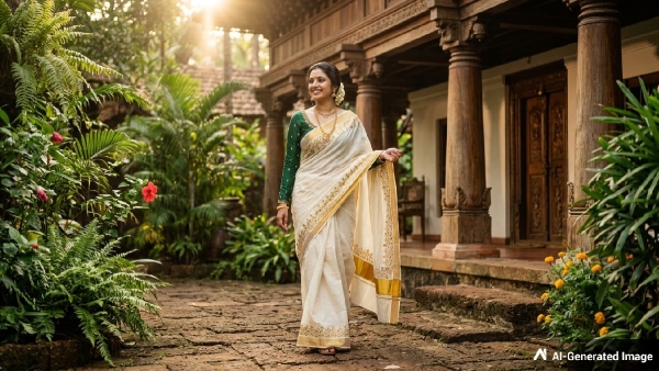 Kasavu Saree Styling Ideas 2026