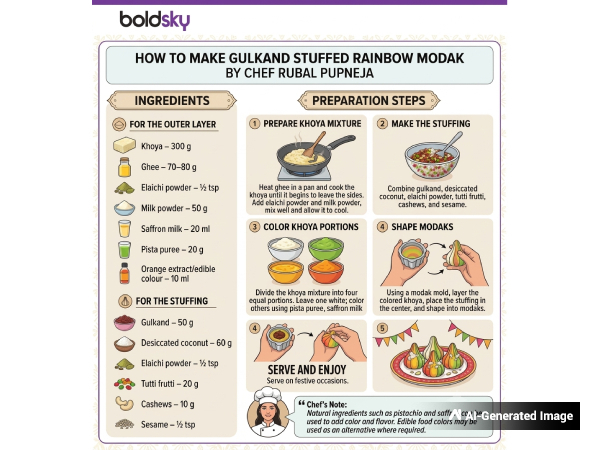 Gulkand Rainbow Modak Recipe 2026 Gulkand Rainbow Modak Recipe 2026