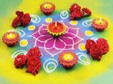 ನವರಾತ್ರಿ ಹಬ್ಬಕ್ಕೆ ''ರಂಗೋಲಿ''ಯ ರಂಗು..!  