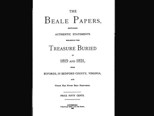 ಬಿಯಲ್ ಸೈಫರ್ಸ್ (Beale Ciphers): ಬಿಯಲ್ ಸೈಫರ್ಸ್ (Beale Ciphers):