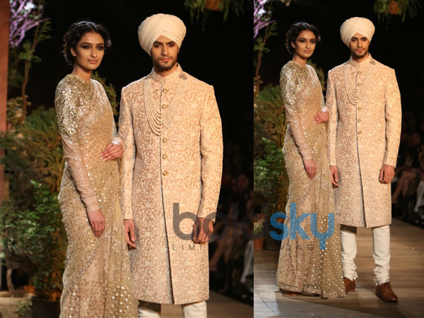  ಗೋಲ್ಡನ್ ಕಲರ್ ಸ್ಯಾರಿ