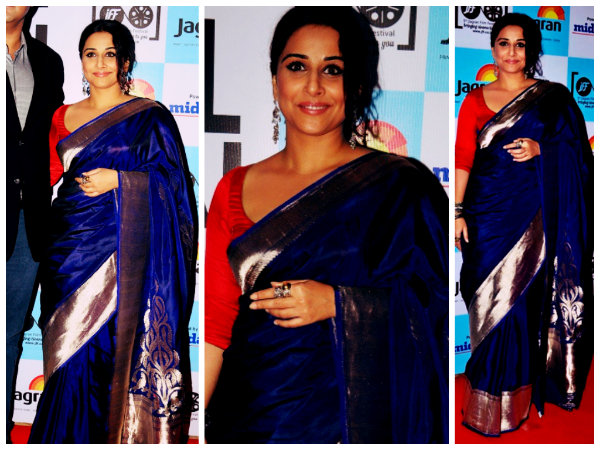 ನೀಲಿ ಬಣ್ಣದ ರೇಷ್ಮೆ ಸೀರೆ