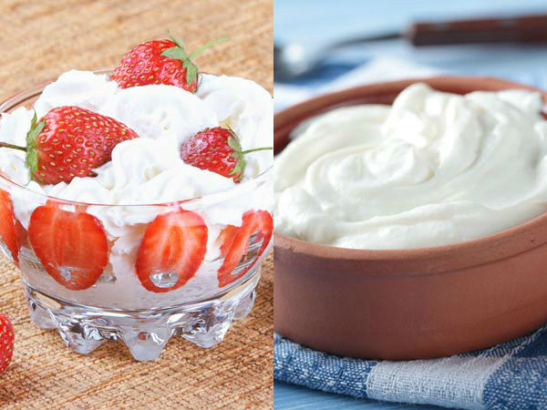 ಸ್ಟ್ರಾಬೆರಿ + ಮೊಸರು