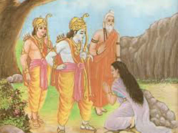 ಶಿಲೆಯಯನ್ನು ಸ್ಪರ್ಶಿಸಿದ ಶ್ರೀ ರಾಮಚ೦ದ್ರ