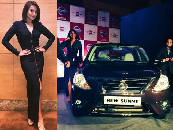 Sonakshi Sinha Wears A Pepper Hue Dress For Nissan Event