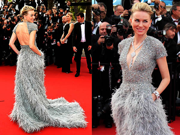 ನವೊಮಿ ವ್ಯಾಟ್ಸ್ ಎಲಿ ಸಾಬ್ ಉಡುಗೆಯಲ್ಲಿ