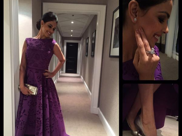 IIFA 2015 Green Carpet: Genelia Graces In Lavender