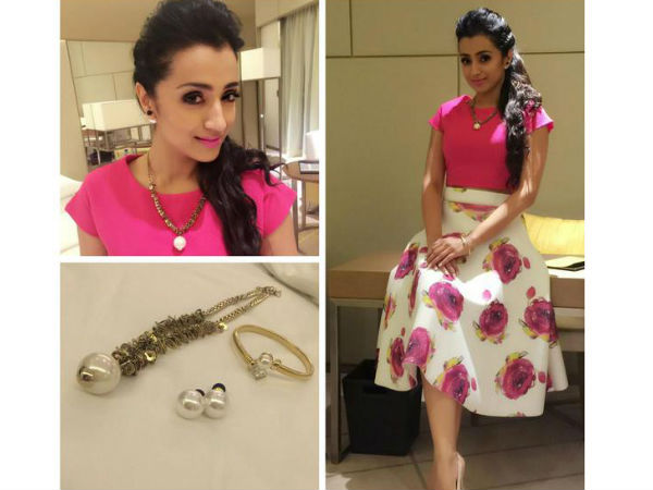 SIIMA 2015 After Party: Trisha Goes Floral In Madison