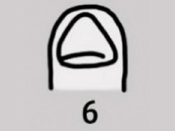 ಸಣ್ಣದಾಗಿರುವ, ವೃತ್ತಾಕಾರದ ಉಗುರುಗಳು