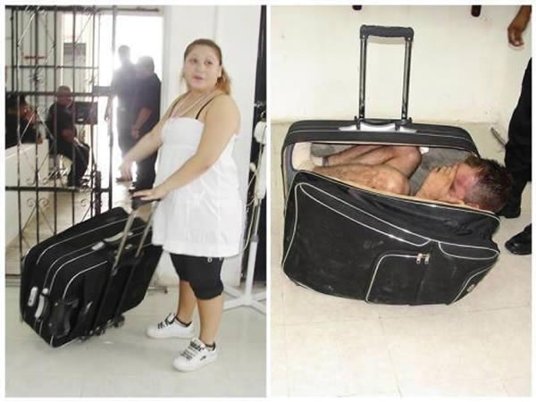 ಕೈದಿ ಪ್ರಿಯಕರನನ್ನು ಸೂಟ್ ಕೇಸಿನಲ್ಲಿ ಕದ್ದೊಯ್ದ ಪ್ರೇಯಸಿ