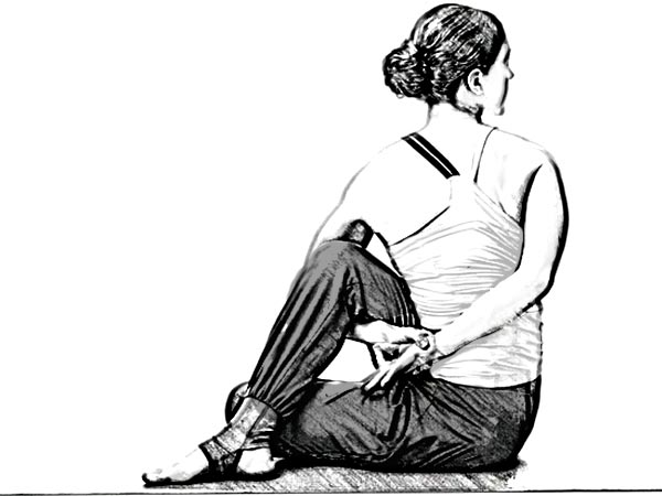 Ardha Matsyendrasana (Sitting Half Spinal Twist) To Relieve Asthma