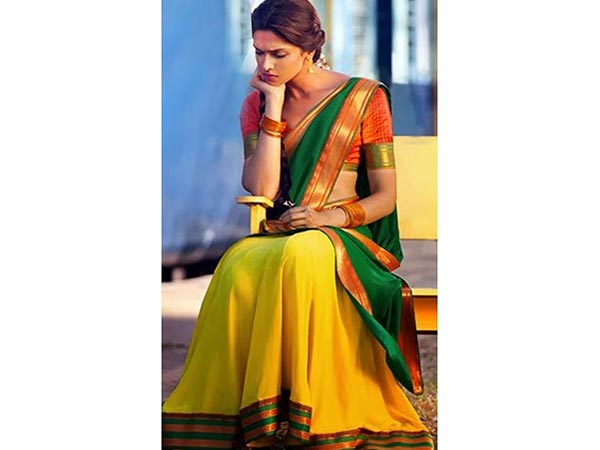 ಹಳದಿ ಮತ್ತು ಹಸಿರು ಲೆಹೆಂಗಾ