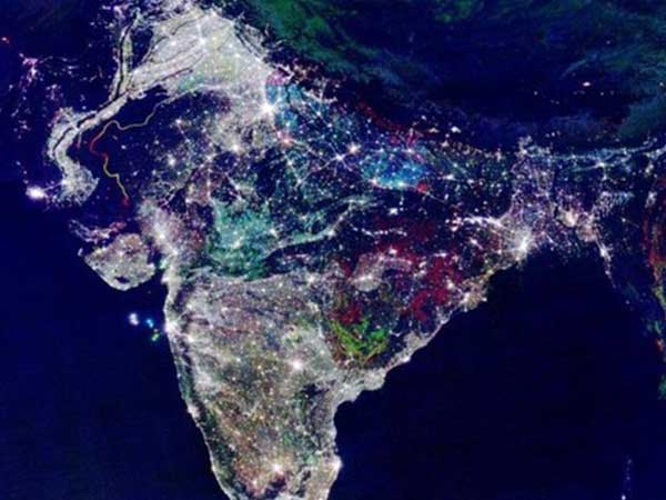 ಬಾಹ್ಯಾಕಾಶದಿಂದ ತೆಗೆದ ಭಾರತದ ಚಿತ್ರ