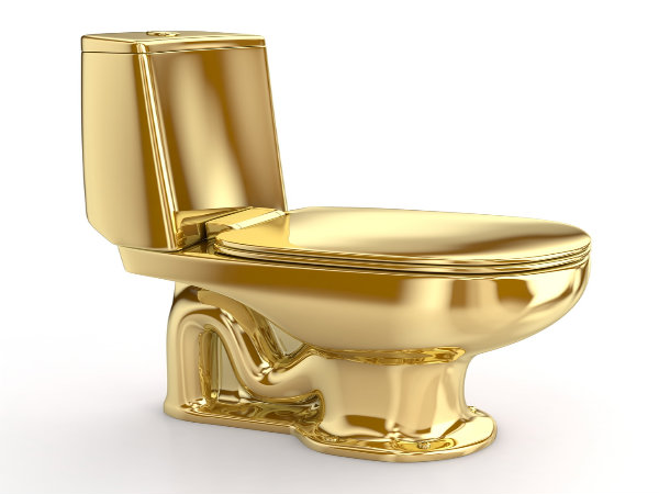 Golden toilet Golden toilet